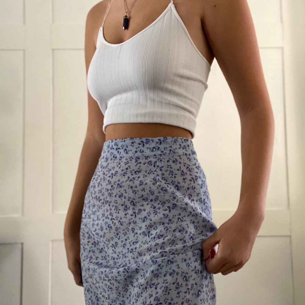 Blue flower vintage skirt